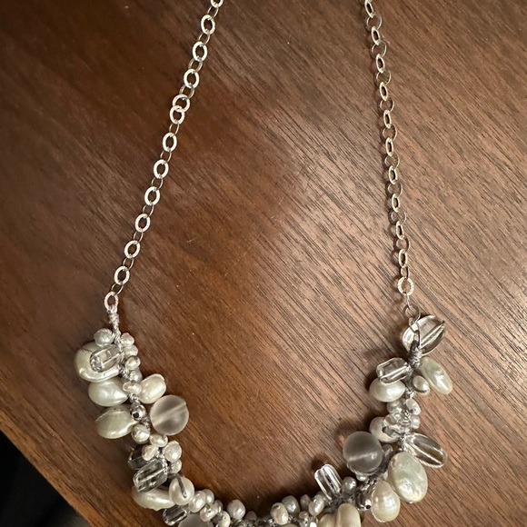 Silpada pearl and silver necklace, unique, adjustable chain, excellent - Picture 9 of 9